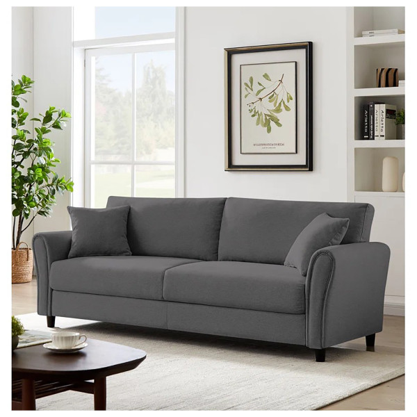 Sofa Valeria grau Leinen