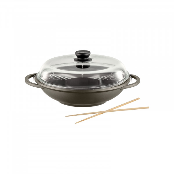 Berndes Bonanza Wok mit hohem Glasdeckel Induction