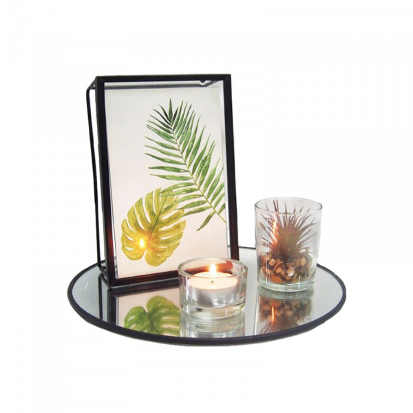 HTI-Line Viola Deko-Tablett Spiegel 4-teilig