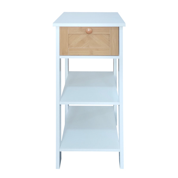 Beistelltisch Jerik Weiß Bambus