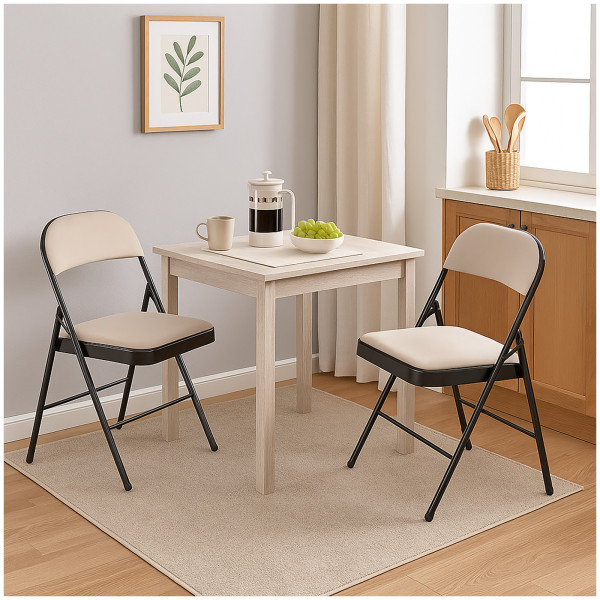 HTI-Living Beige Klappstühle 2er Set