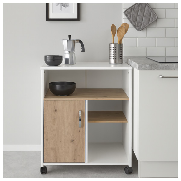 Küchenschrank Blanca Weiß Artisaneiche