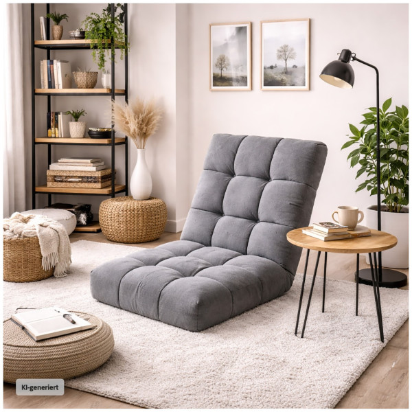 Bodensessel Agosta grau Polyester
