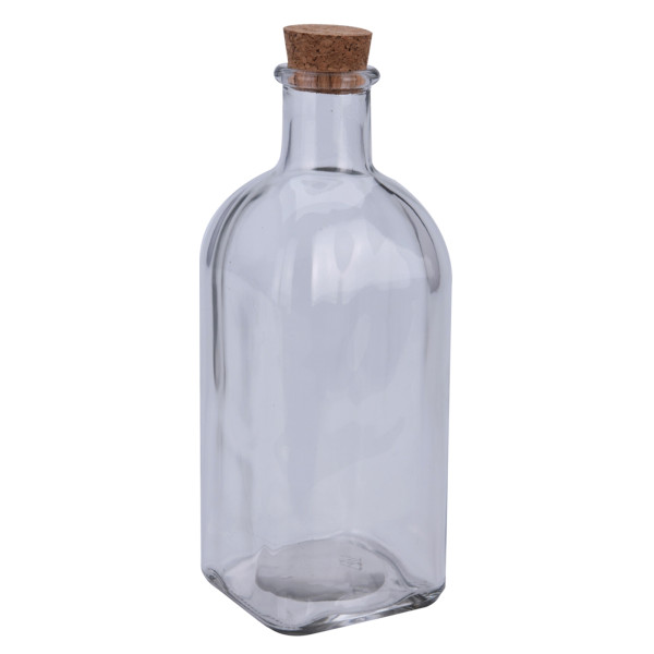 FLASCHE GLAS 500 ML MIT KORKVERSCHLUSS