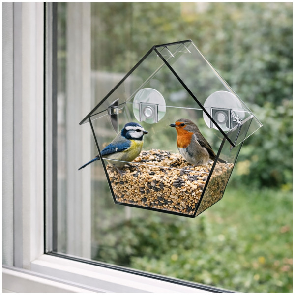 Vogelfutterhaus Nessa, Window, 1teilig, transparen