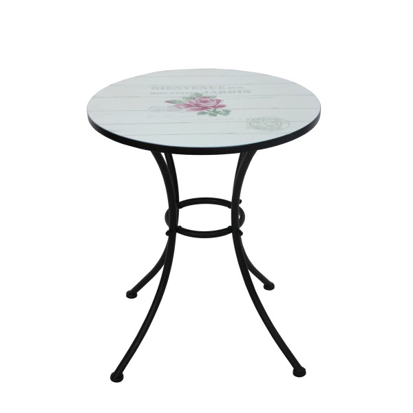 Gartentisch Celia "Bienvenue" Metall