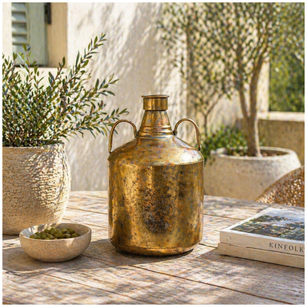 Vase Dhaka goldfarben 34 cm B-Wahl