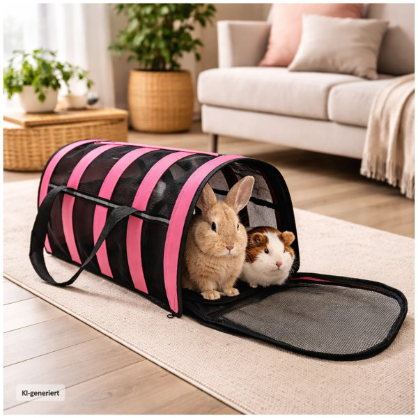 Haustiertragetasche Agosta schwarz pink