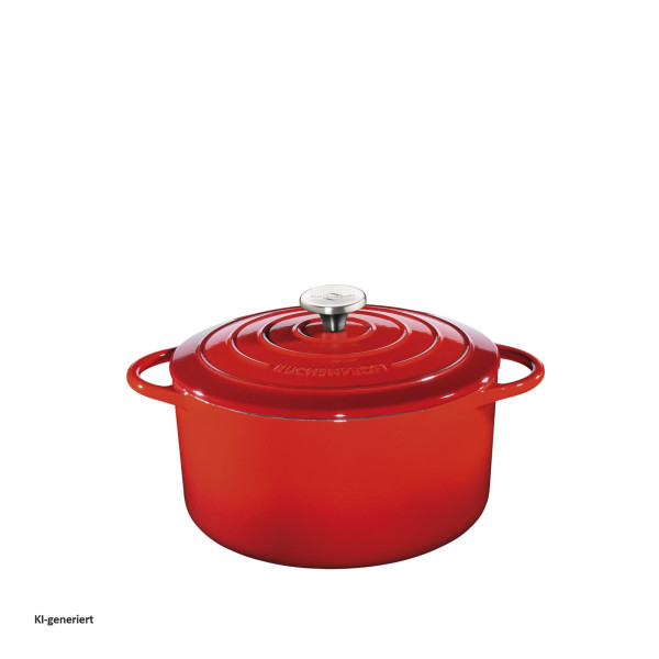 Bratentopf rund, rot
