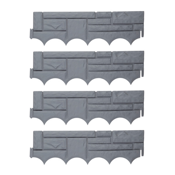 Beetumrandung Nessa Steinoptik 4-teilig