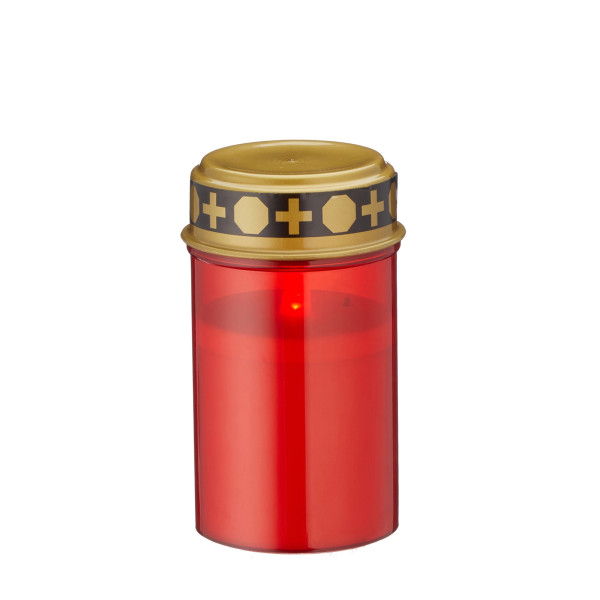 LED Grablicht, flackernd, Rot 6,8 x 12 cm