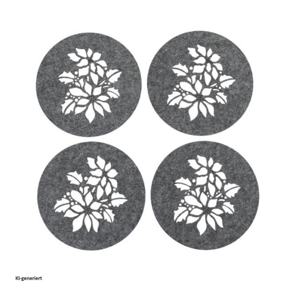 Platzset 4-tlg. grau\nR 30 cm