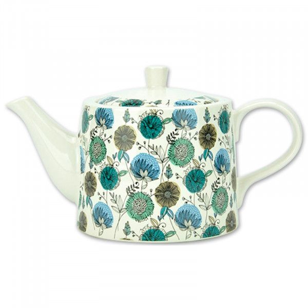 Jameson Tailor Retro Collection Teekanne Blumen türkis