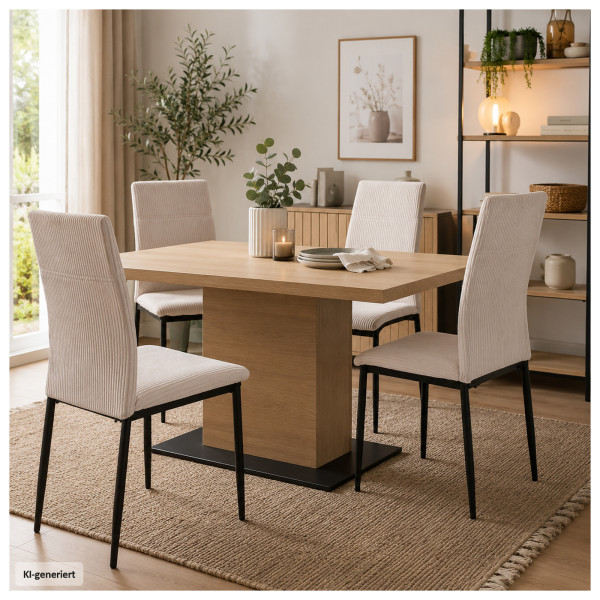 Stuhl Finn creme cord