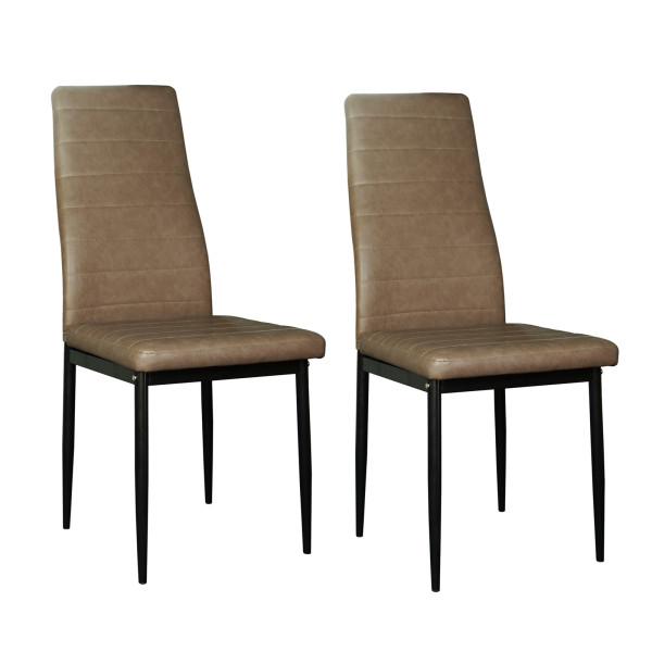 Stuhl Memphis PU Antikbraun 2er-Set