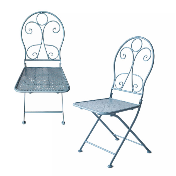 Gartenstuhl Solea blau 2er-Set
