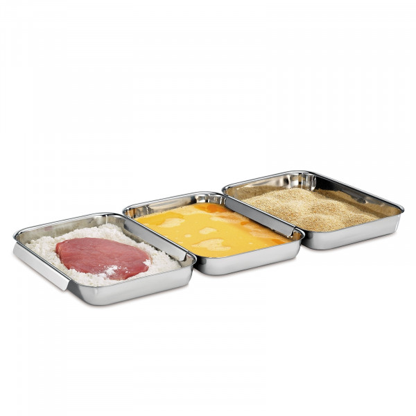 Küchenprofi Edelstahl Panierset 3-teilig