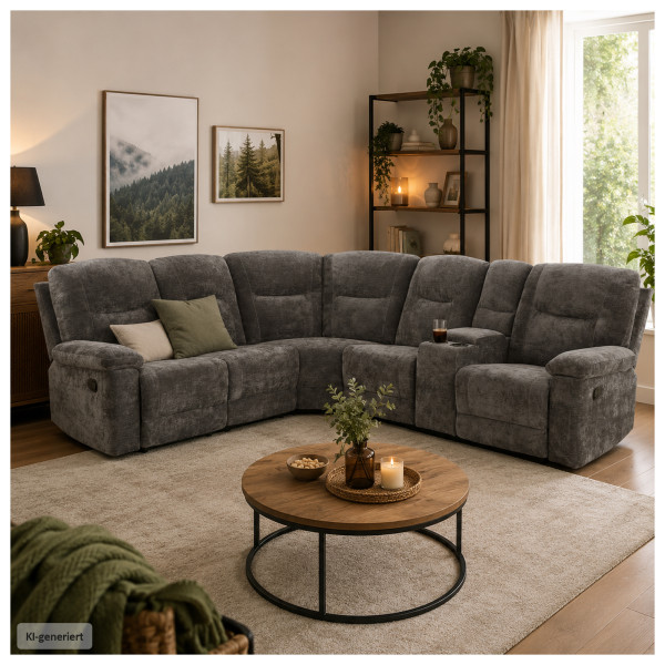 Ecksofa Evelina braun