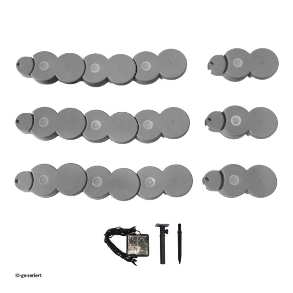 Beetumrandung Nessa Solar Palisade, 24 tlg grau
