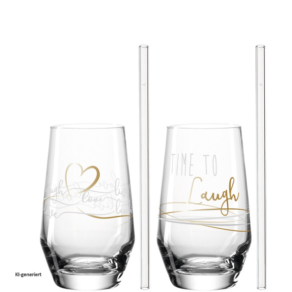 PB/2 LD+2 Trinkhalme -Laugh-