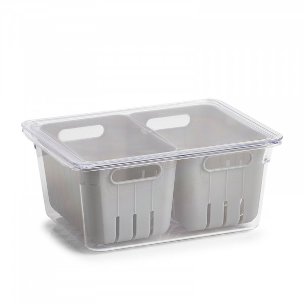 ZELLER Present Kunststoff Kühlschrank-Box Grau