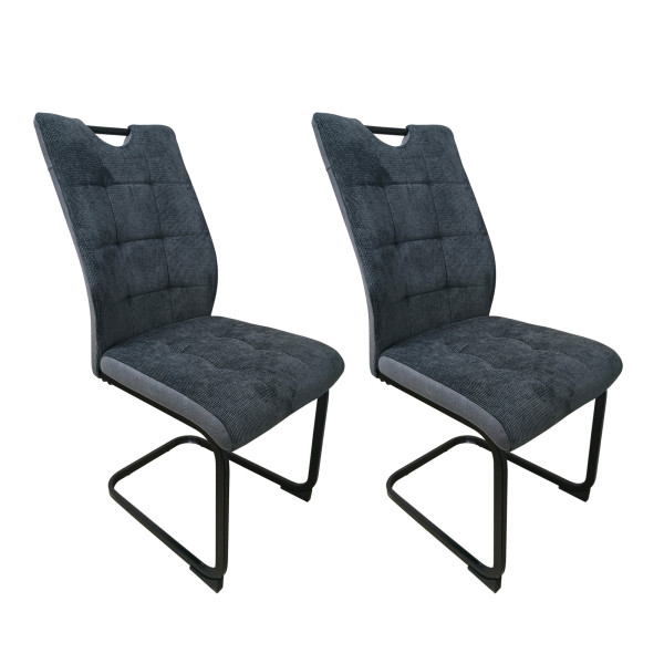 Stuhl Mateo grau 2er Polyester