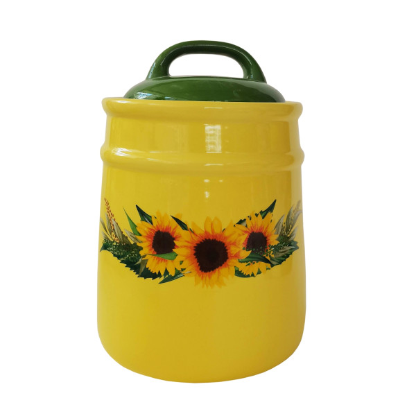Aufbewahrungsbehälter, Sonneblumen Keramik