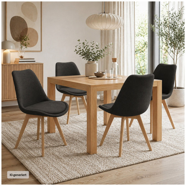 Stuhl Atlanta Webstoff Grau