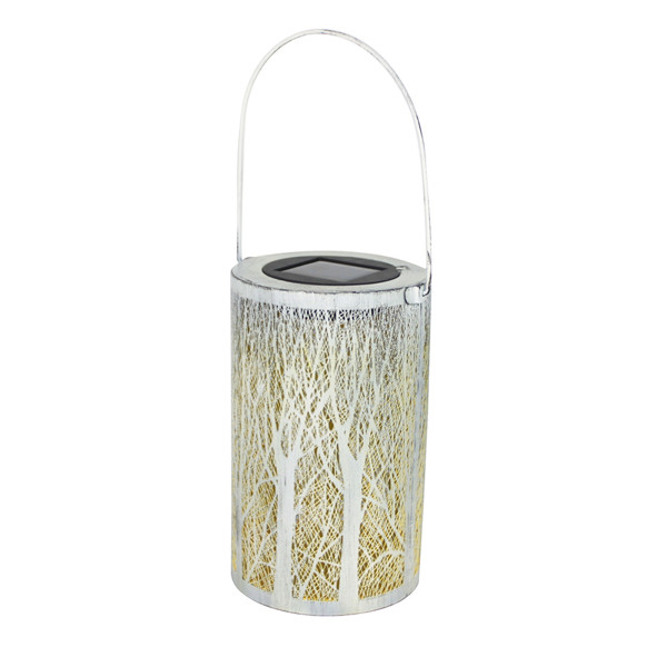 Solarlaterne Luna Bäume weiß