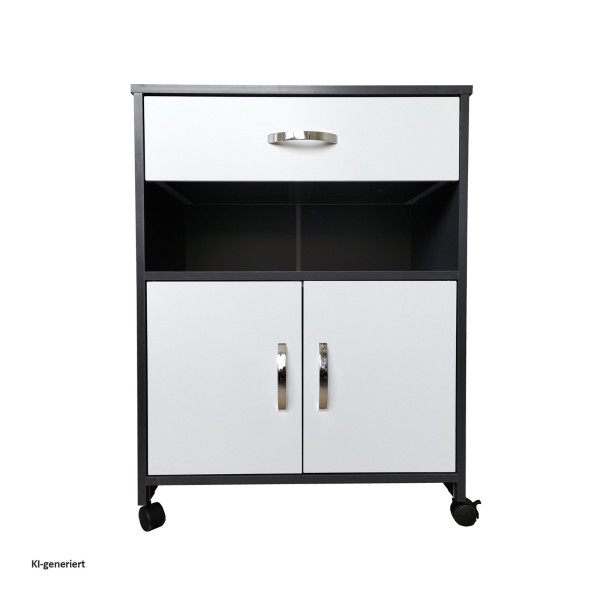 Küchenschrank Blanca Grau Weiß