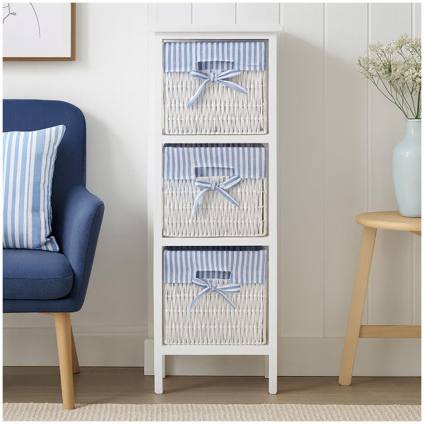 Regalkommode Mia Weiß Blau