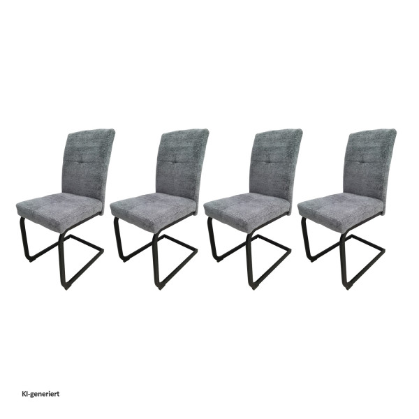 Stuhl Kinsey Grau 4er-Set