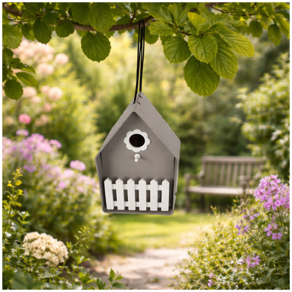 Vogelhaus Nessa, grau