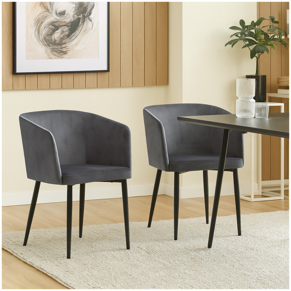 Stuhl Destin Grau 2er Set