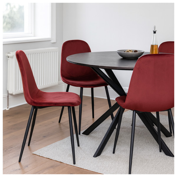 Stuhl Savannah Velvet Rot 2er Set