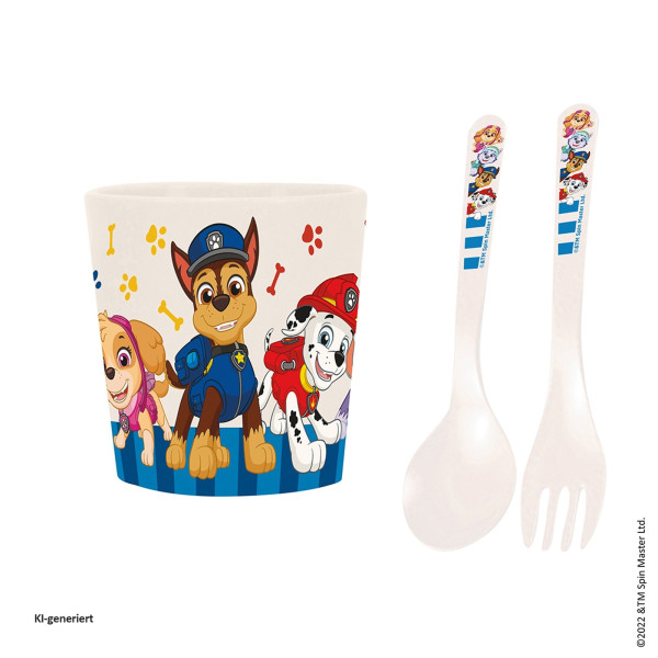 Becher + Besteckset 2-tlg.