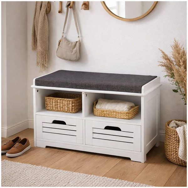 Schuhbank Kara 2 Weiß