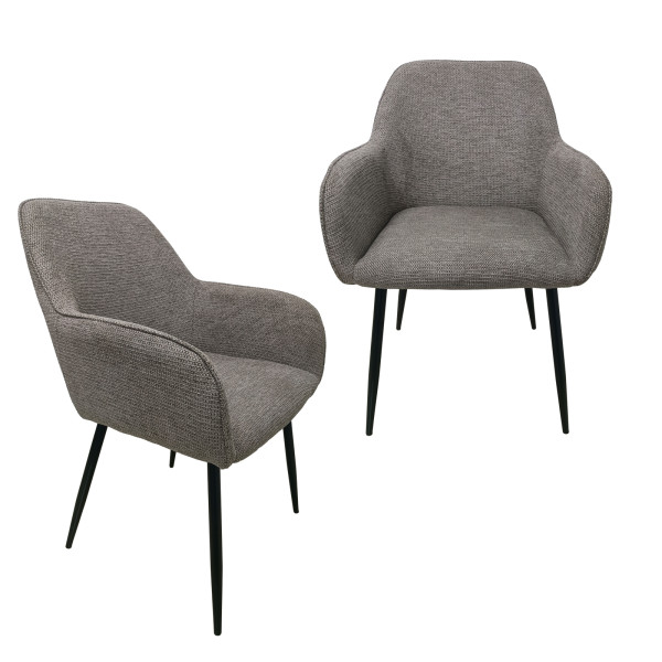 Stuhl Albany hellbraun waffle 2er