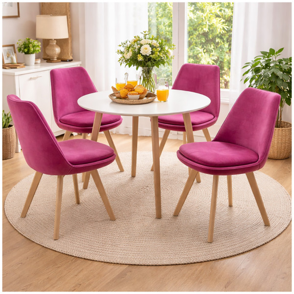 Stuhl Atlanta Velvet Pink