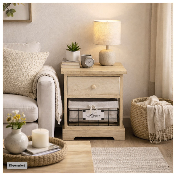 Kommode1 Melia mit Korb artisaneiche