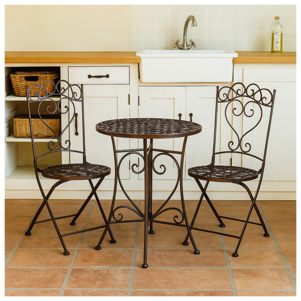 Tischgruppe Curly Braun als Küchenmöbel