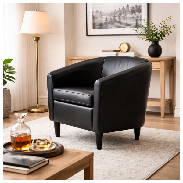 Cocktailsessel Cadogan Eco schwarz