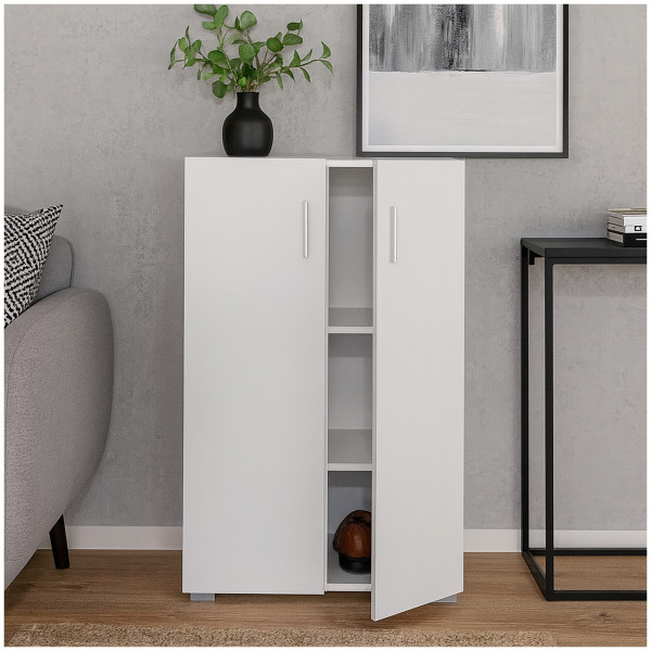HTI-Living vielseitig einsetzbar Stauraumwunder Kommode Thekla 2 türig Schrank Holzoptik
