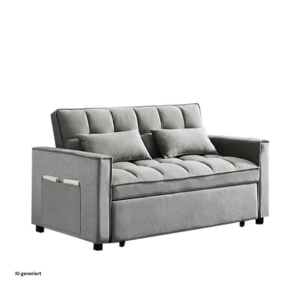 Schlafsofa Mirko grau Velvet