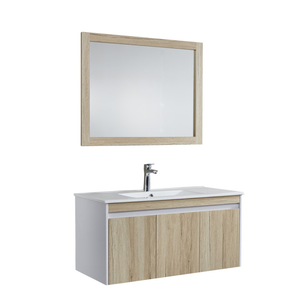 Badmöbelset Binz 100 Binz weiß eiche MDF