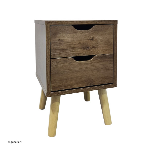 Nachtschrank 2 Schubkästen Thekla 2945 Eiche