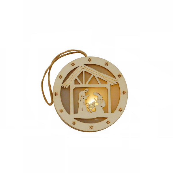 Lichterdeko Krippe zum Hängen