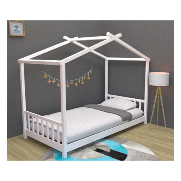 HTI-Living 90 x 200 cm Hausbett Weiß