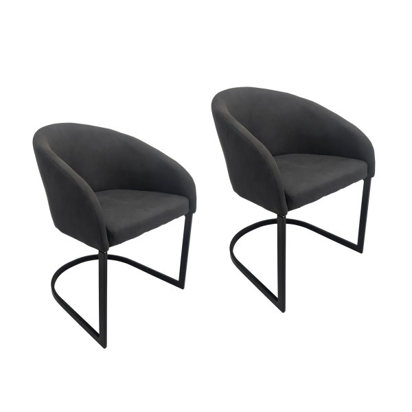 Stuhl Vemal schwarz 2er Set