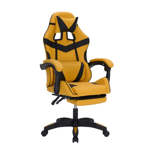 HTI-Living Krit Eco Gelb-Schwarz Gaming Stuhl